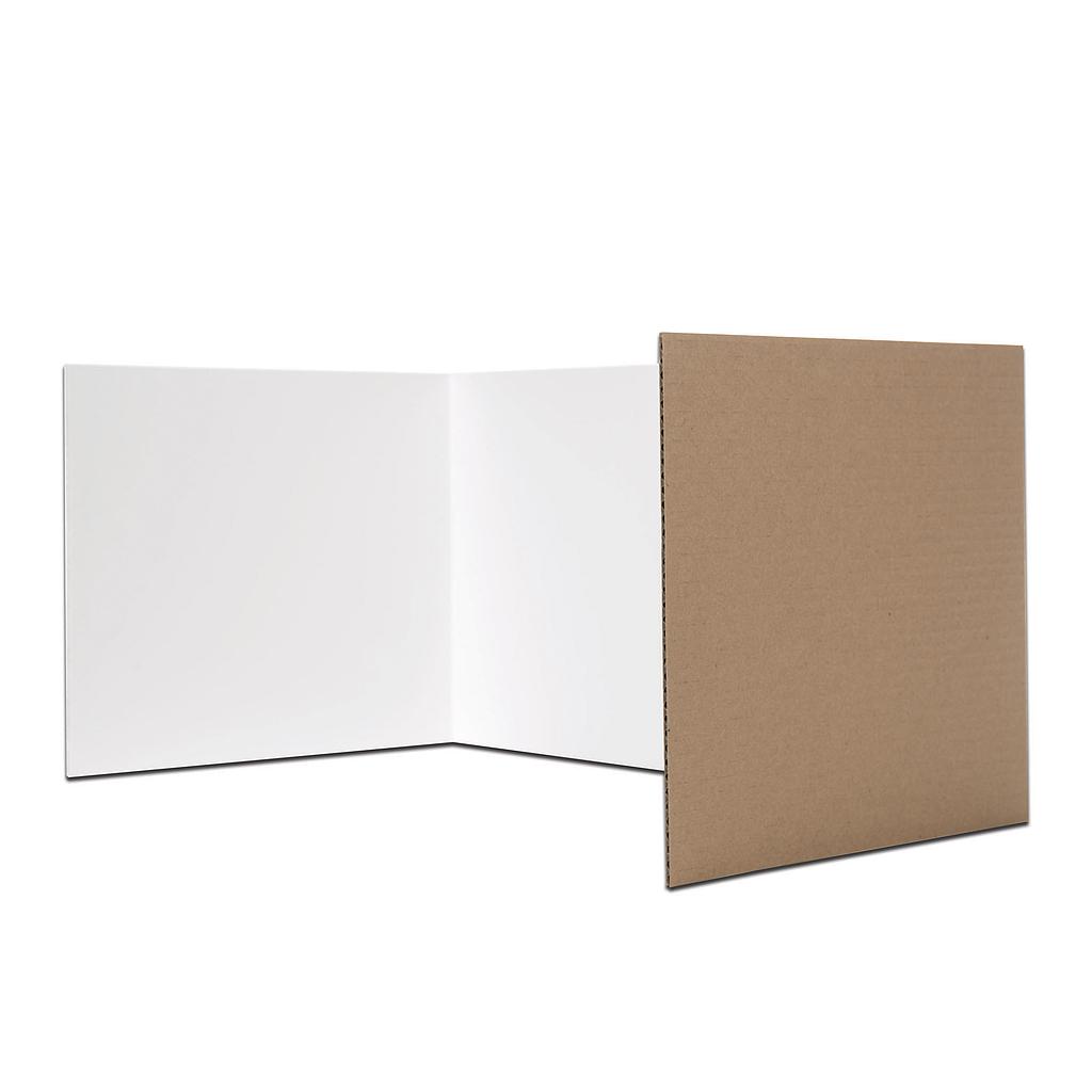 12ct White 12" Corrugated Paper Study Carrel