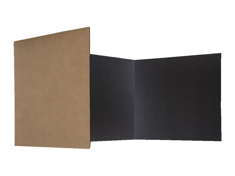 24ct Black 12" Corrugated Paper Study Carrel