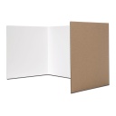 24ct White 18" Corrugated Paper Study Carrel