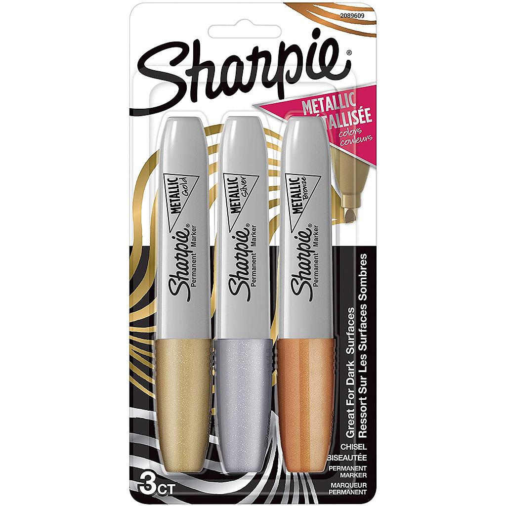 3ct Sharpie Chisel Tip Metallic Permanent Markers