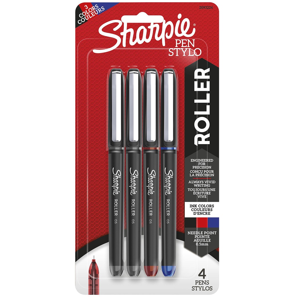 4ct Sharpie Roller .5 MM Business Assortment