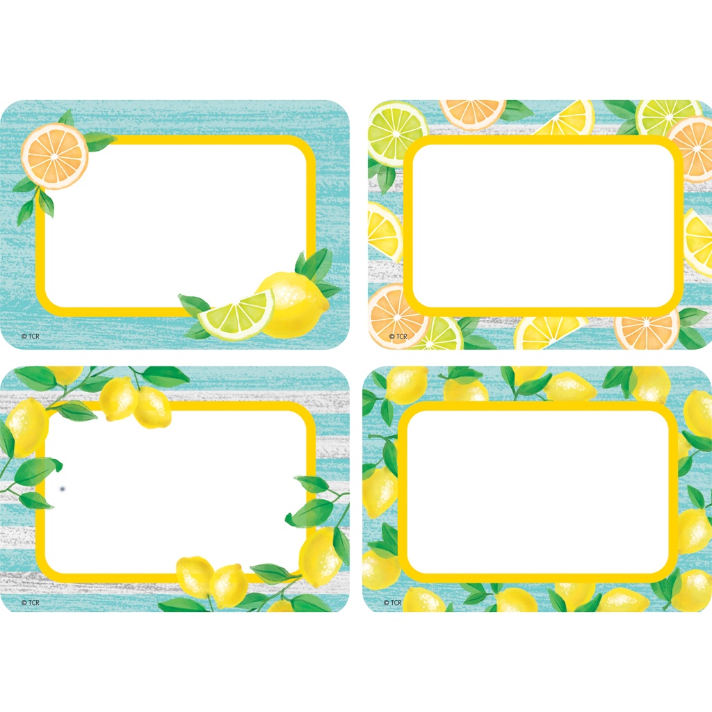 Lemon Zest Name Tags Labels