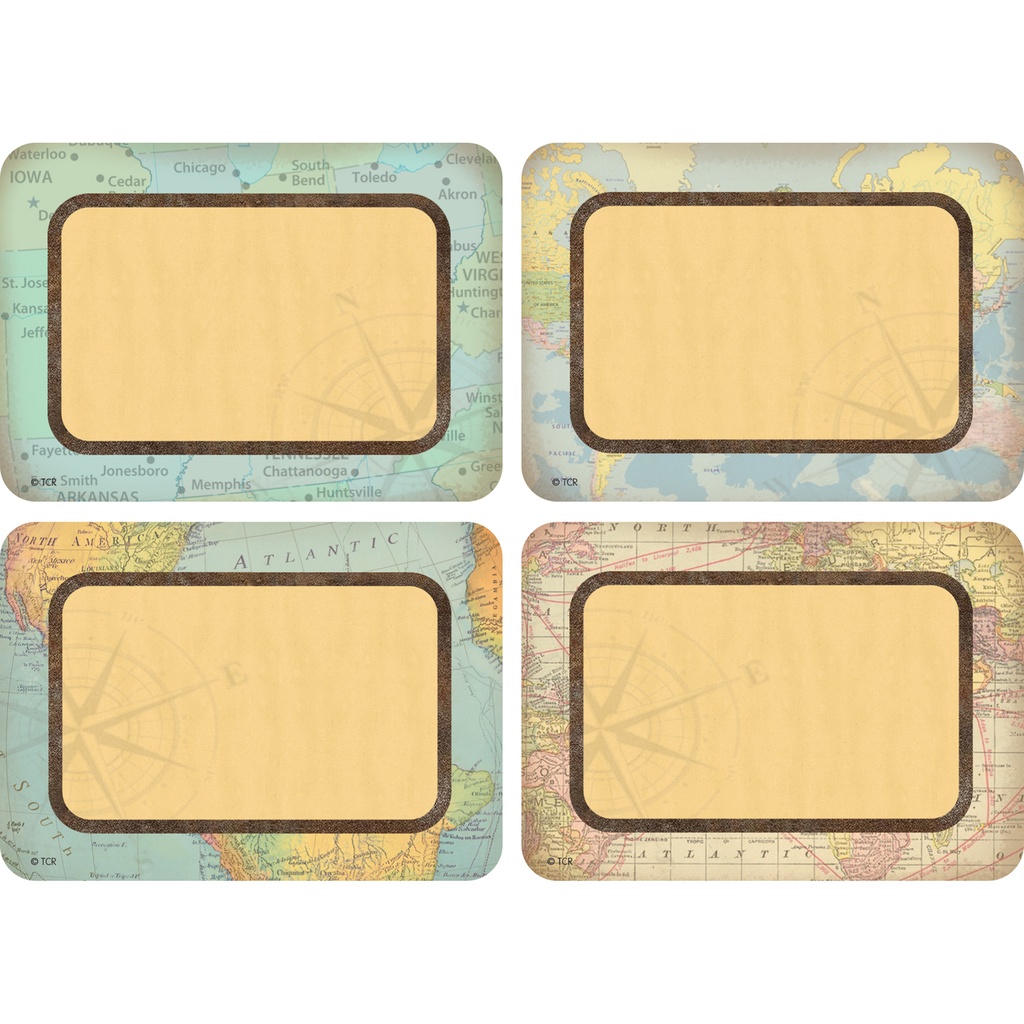 Travel The Map Name Tags Labels