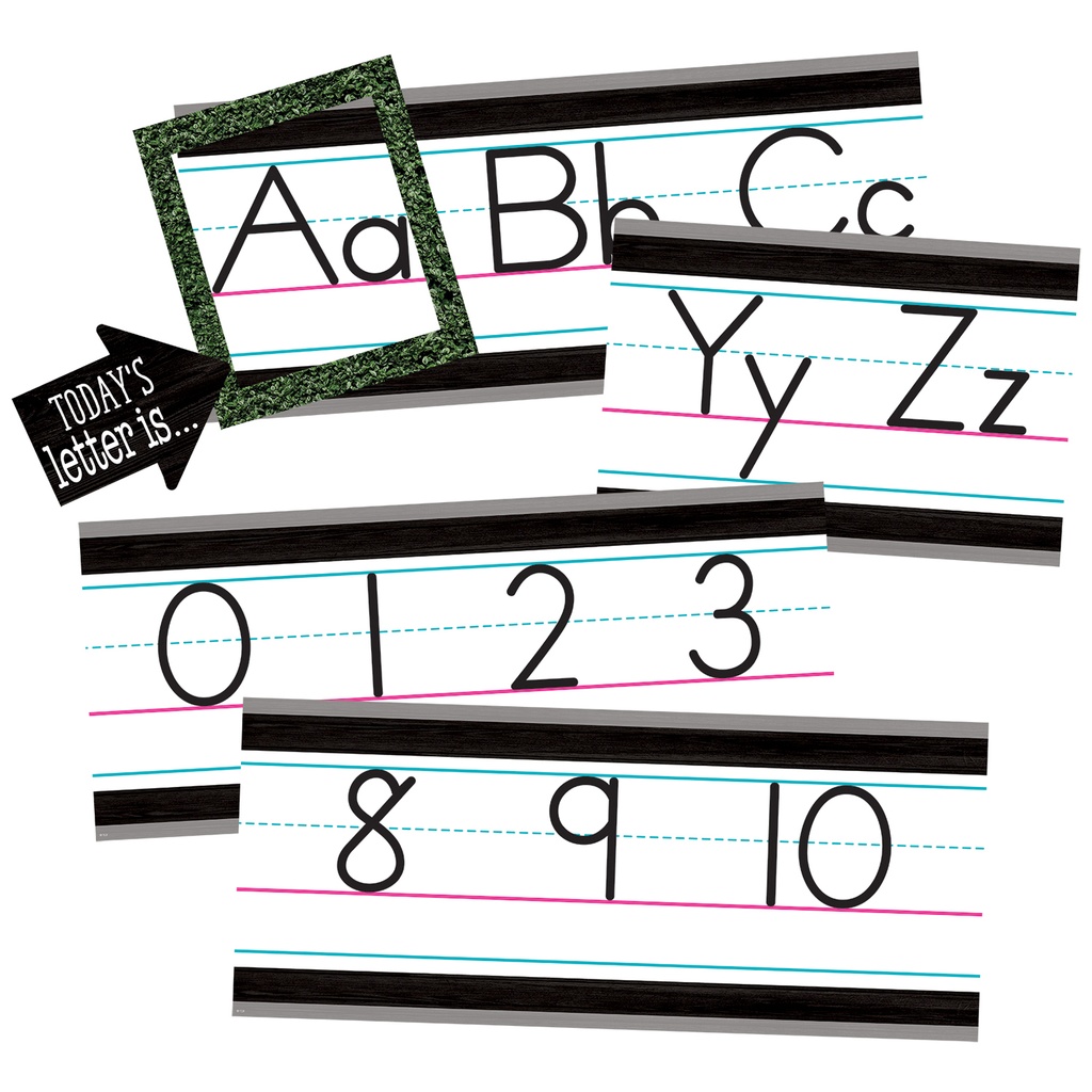 Modern Farmhouse Alphabet Line Bulletin Board