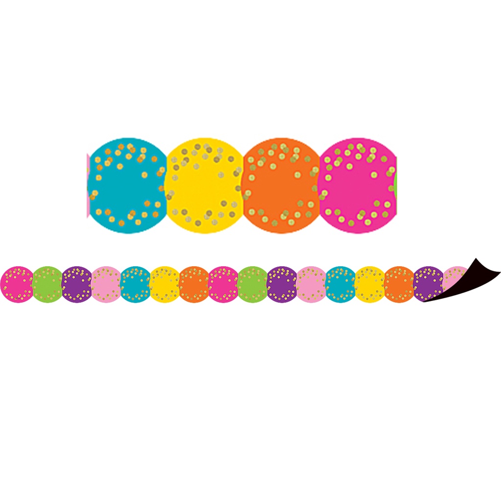 Confetti Circles Die-Cut Magnetic Border