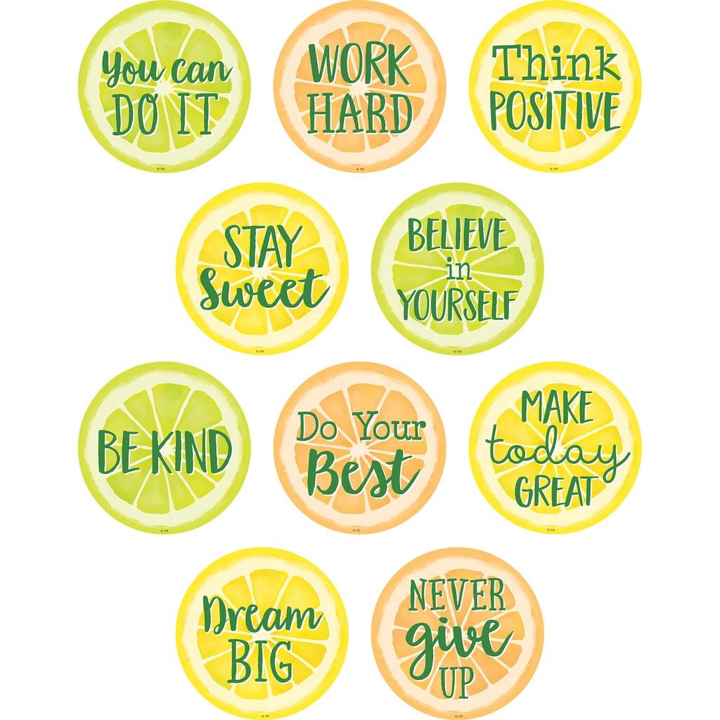 Lemon Zest Positive Sayings Accents