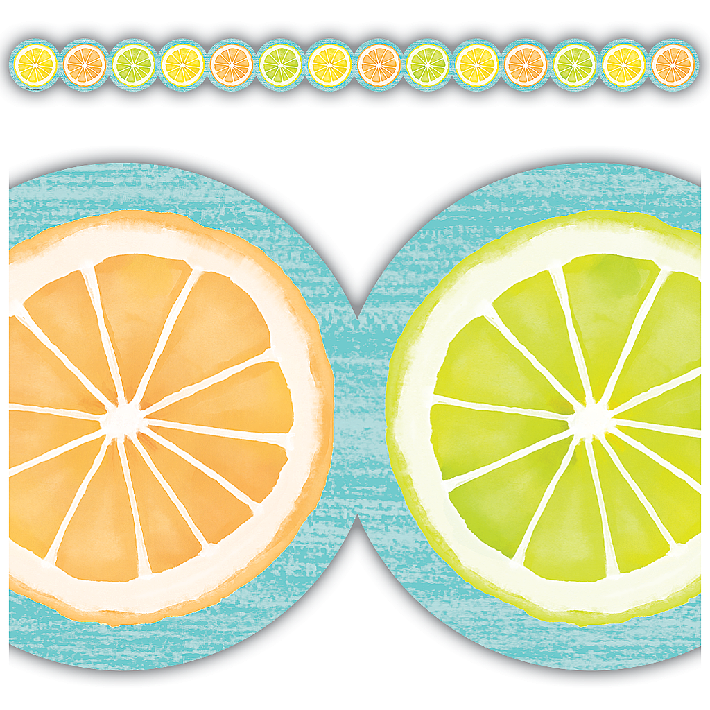 Lemon Zest Citrus Slices Die-Cut Border Trim