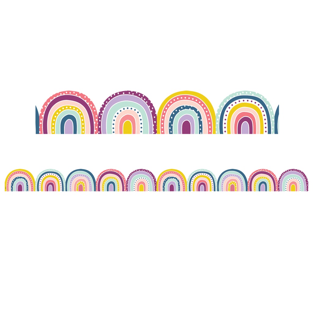 Oh Happy Day Rainbows Die-Cut Border Trim