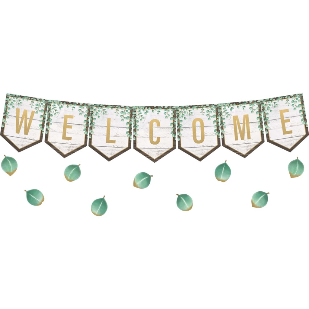 Eucalyptus Pennants Welcome Bulletin Board