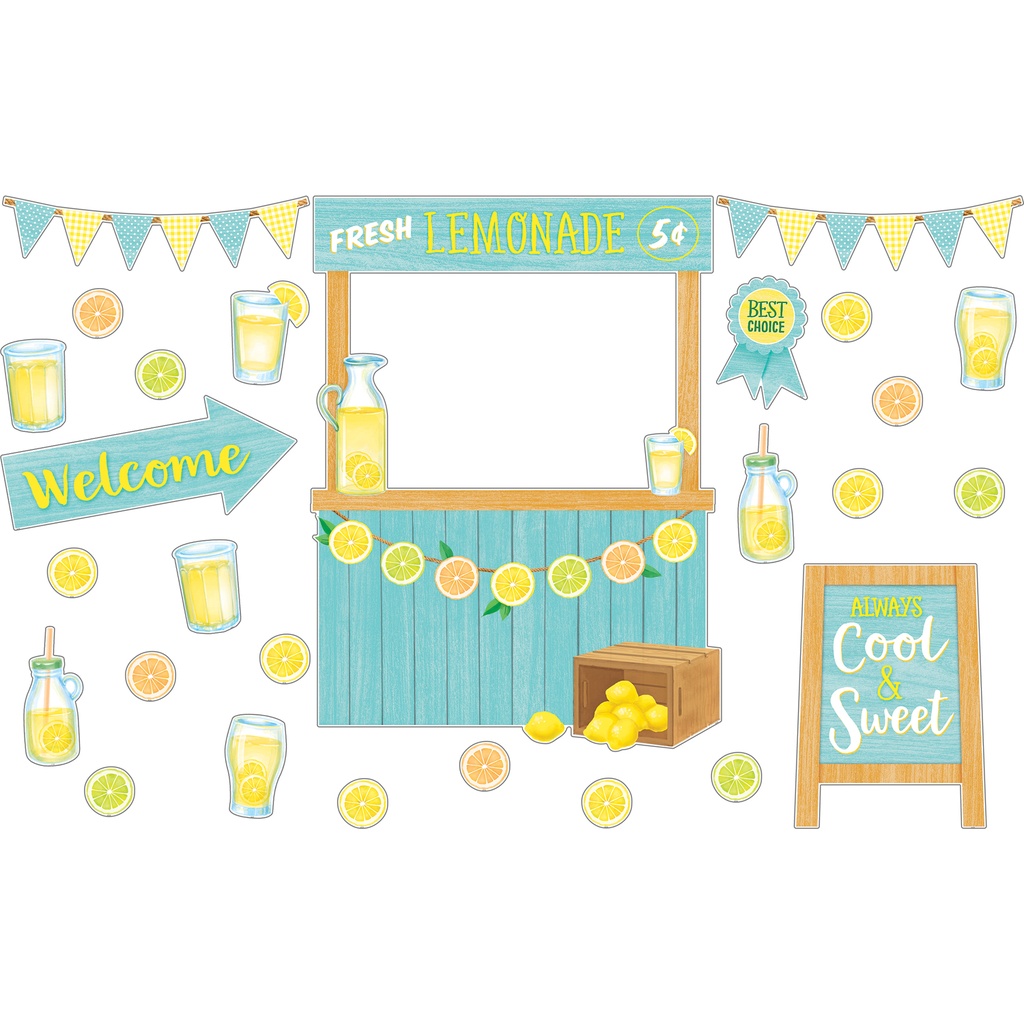 Lemon Zest Lemonade Stand Bulletin Board