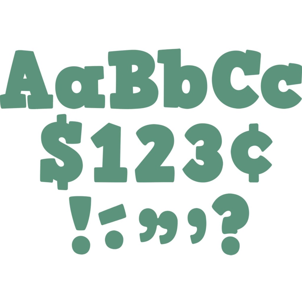 Eucalyptus Green 4" Bold Block Letters Combo Pack