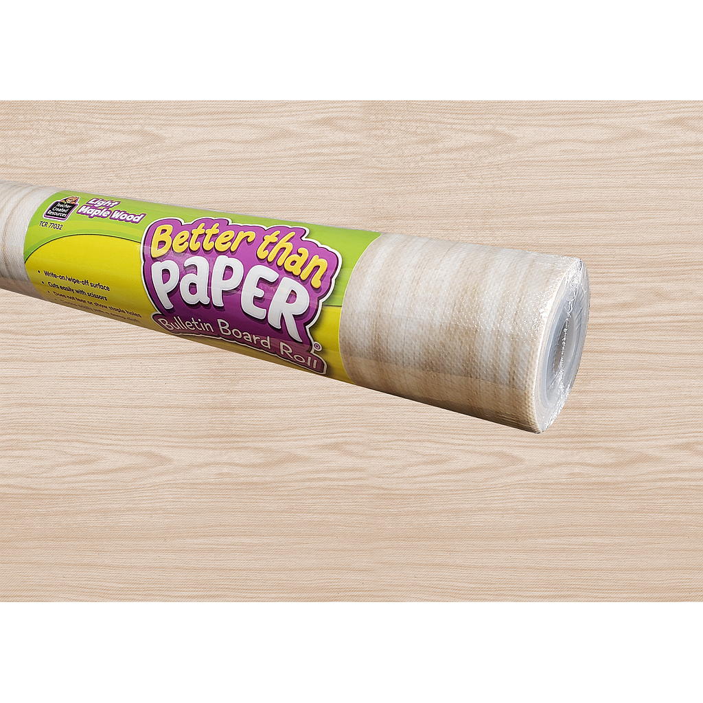 Better Than Paper® Light Maple Wood Design Bulletin Board Roll Pack of 4