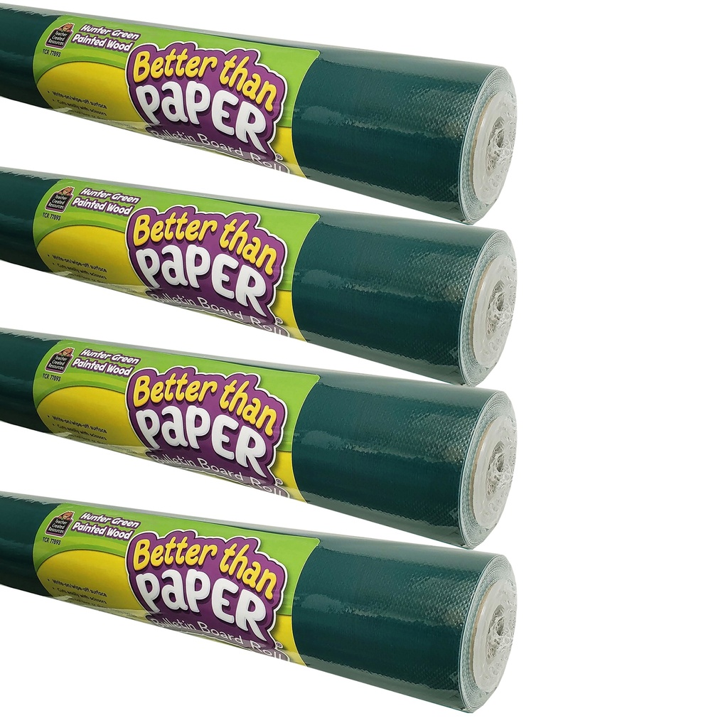 Better Than Paper® Hunter Green Bulletin Board Roll Pack of 4