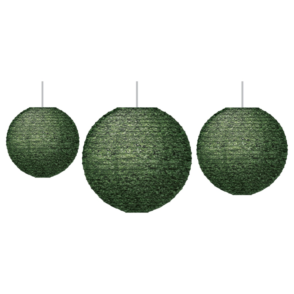 Boxwood Hanging Paper Lanterns Set of 3