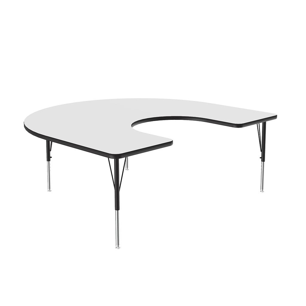 60" x 66" Horseshoe Dry Erase Top High Pressure Activity Table