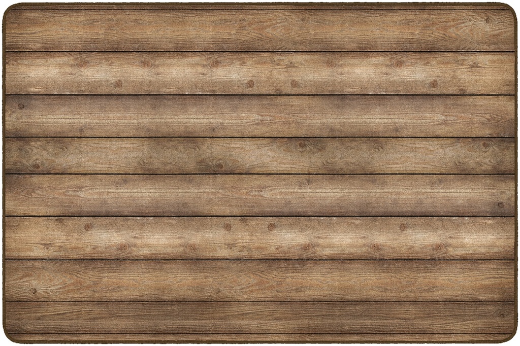 Industrial Chic Rustic Wood 5' X 7'6" Rectangle Carpet 