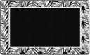 Simply Stylish Black & White Greenery Border 5' X 7'6" Rectangle Carpet