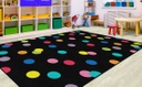 Just Teach Rainbow Polka Dots 7'6" X 12' Rectangle Carpet