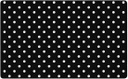 Black White & Stylish Brights Small Black & White Polka Dots 5' X 7'6" Rectangle Carpet