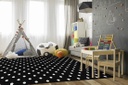 Black White & Stylish Brights Small Black & White Polka Dots 7'6" X 12' Rectangle Carpet