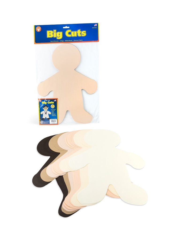 25ct Multicultural Big Kids Cut Outs