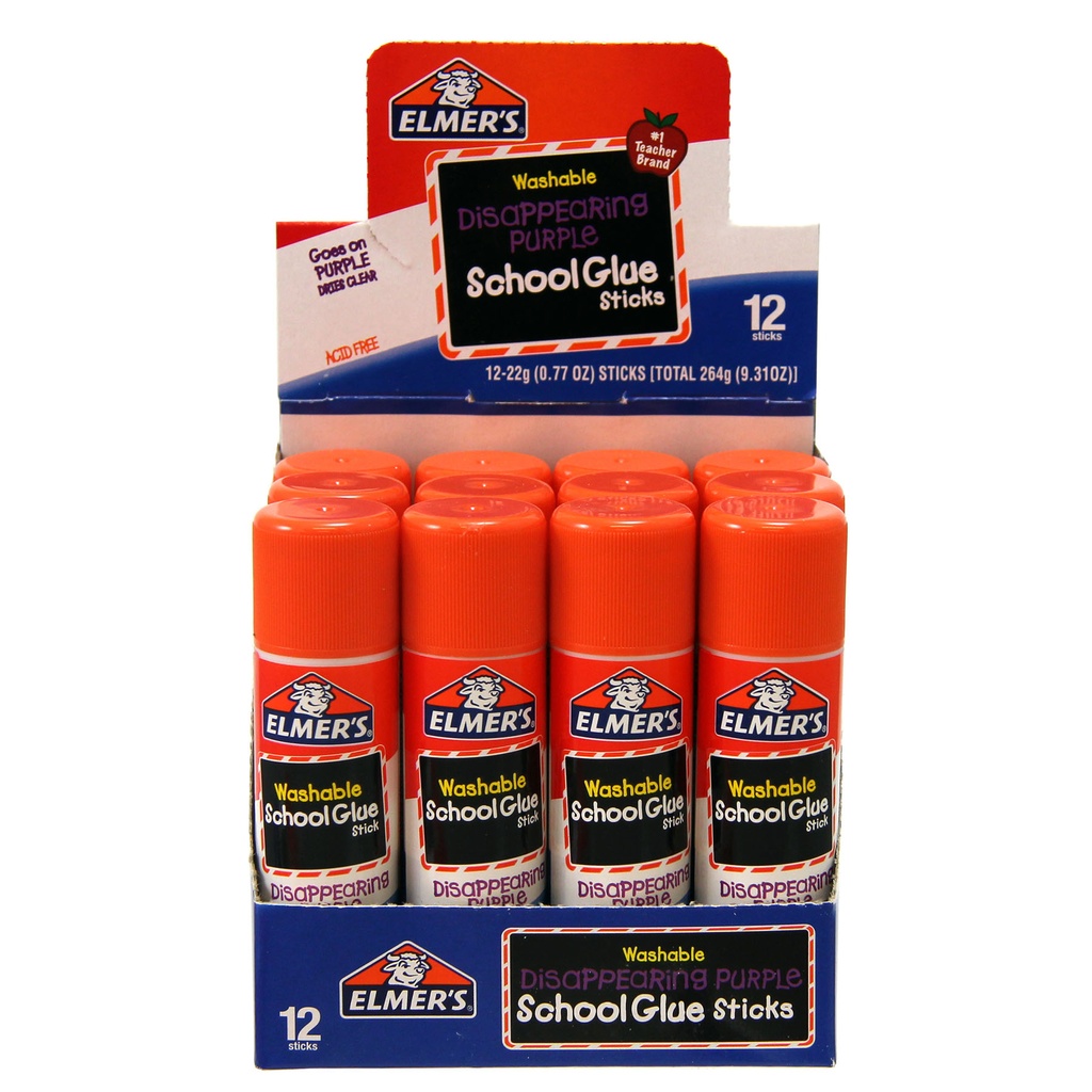 12 Pack .77oz Elmers Washable Glue Stick