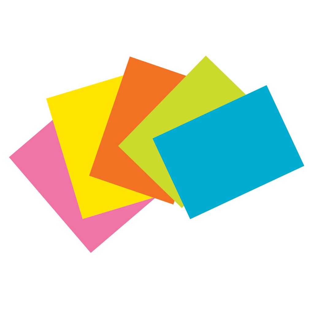 100ct 4in x 6in Super Bright Unruled Index Cards