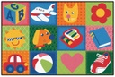 Toddler Fun Squares Rug 4ft x 6ft Rectangle