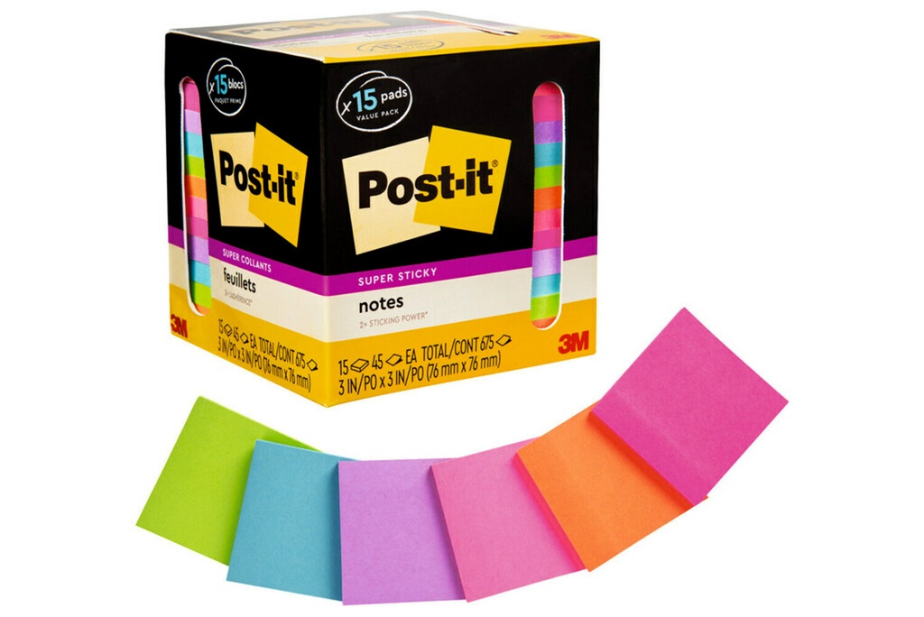 Post-It Super Sticky Notes Mini Box 15 pack