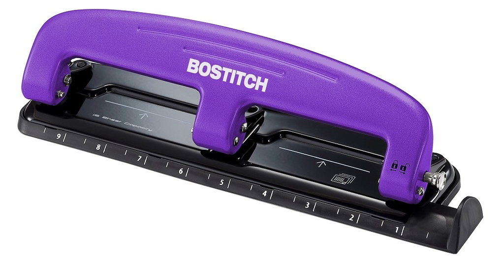 Bostitch Purple EZ Squeeze™3-Hole Punch