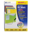 25ct Write-On Letter Size Poly File Jackets