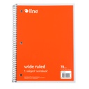 Orange One Subject 70 Sheet Spiral Notebook