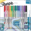 24ct Sharpie Mystic Gems Ultra Fine Point Permanent Markers