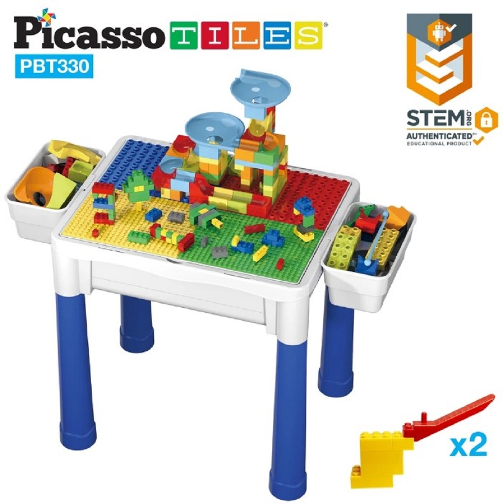 PicassoTiles Building Blocks Activity Center Table Set