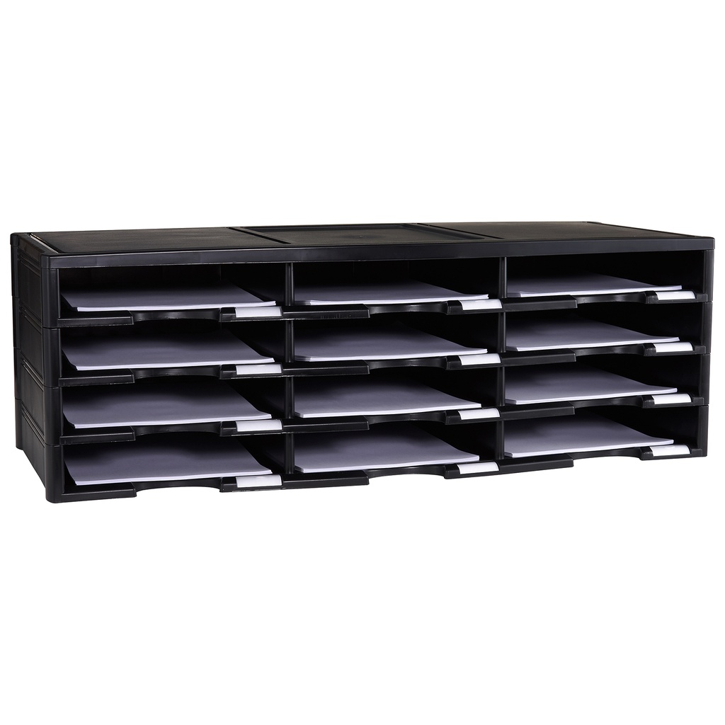 12 Compartment Literature Organizer Doc Sorter 61432U01C STX