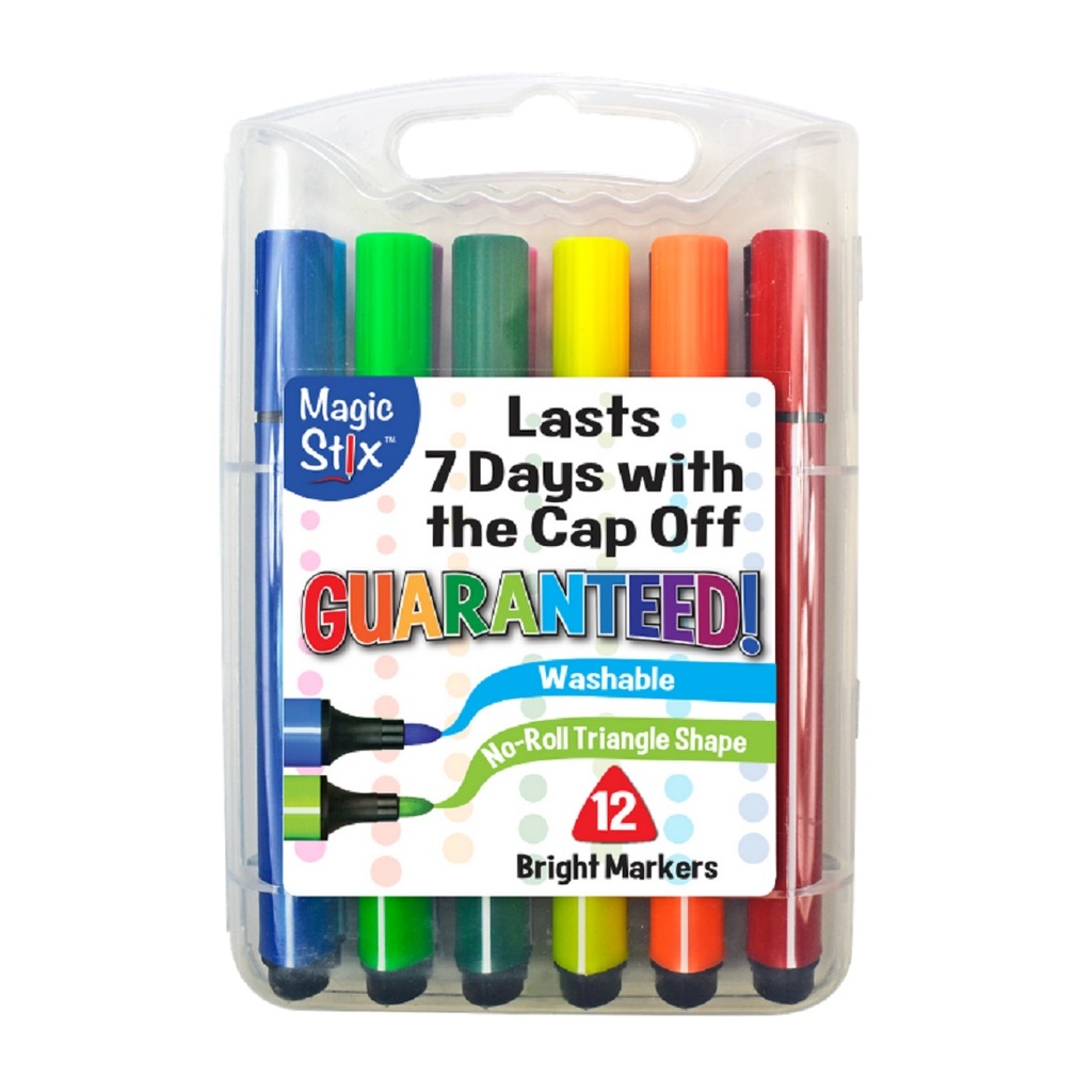 12ct Triangular Magic Stix Markers