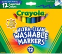 12ct Crayola Ultra-Clean Washable Markers Conical Tip