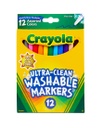 12ct Crayola Ultra-Clean Washable Markers Fine Tip