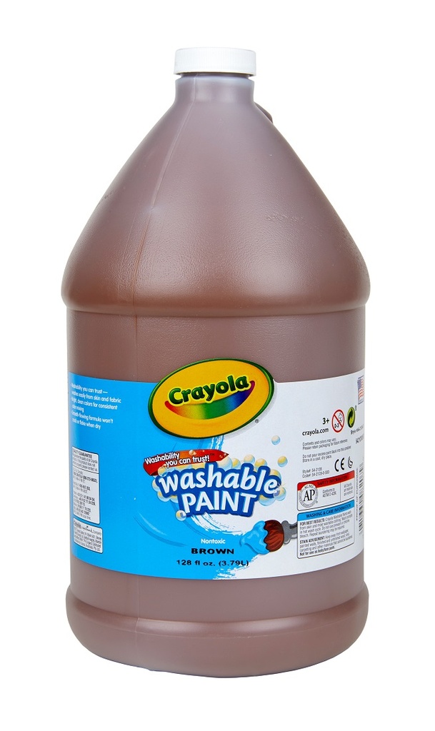 128oz Brown Crayola Washable Paint