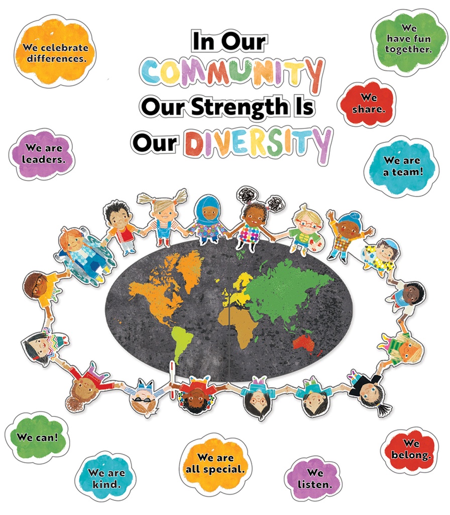 All Are Welcome Our Strength Is Our Diversity Bulletin Board Set