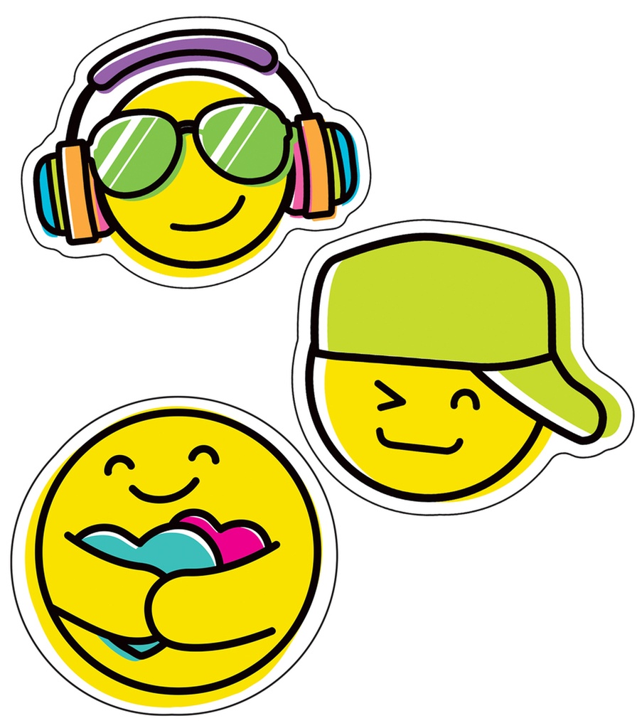 Kind Vibes Smiley Faces Cut-Outs