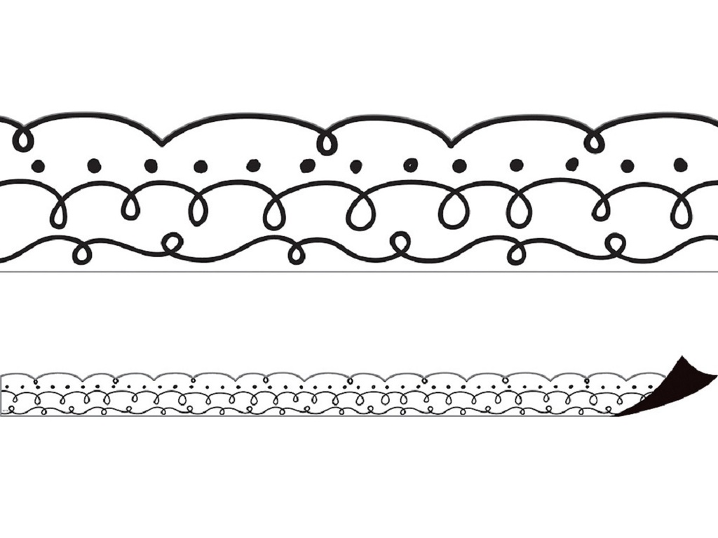 Squiggles and Dots Magnetic Border