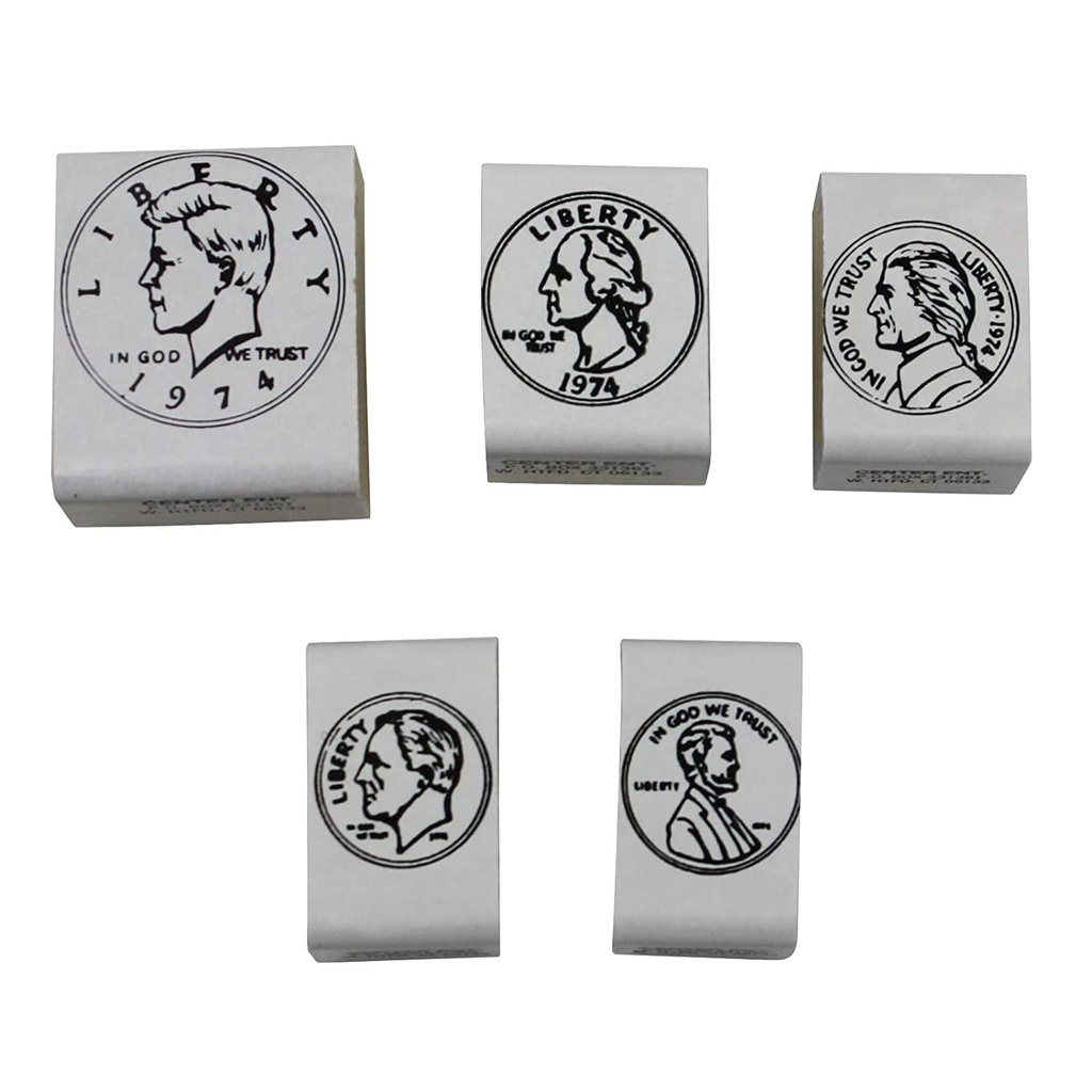 Coin Stamps - Heads   - Set of 5