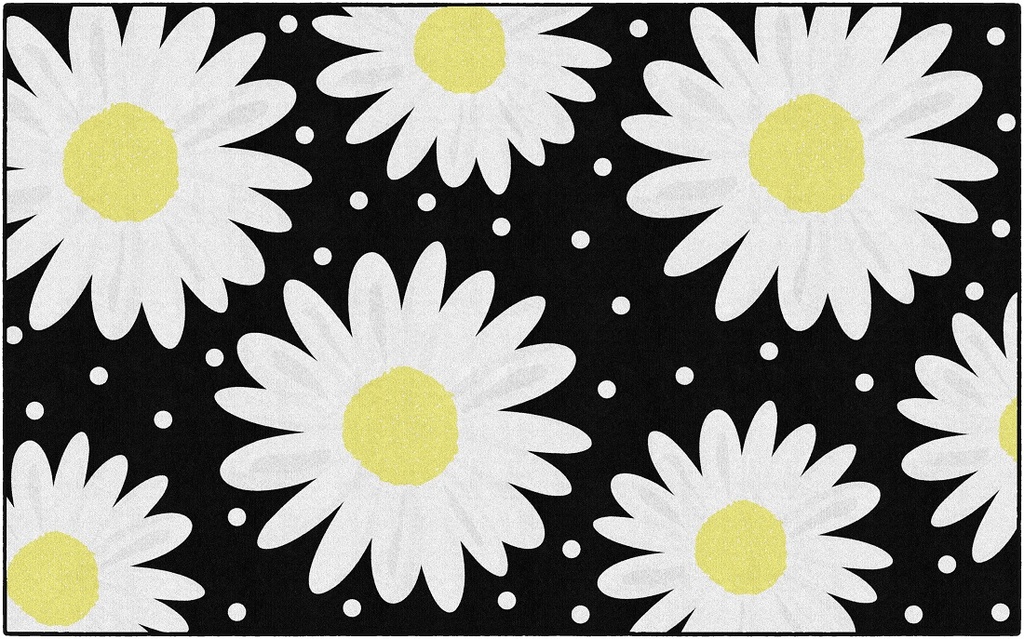 Daisy Polka Dots 7'6" X 12' Rectangle Carpet