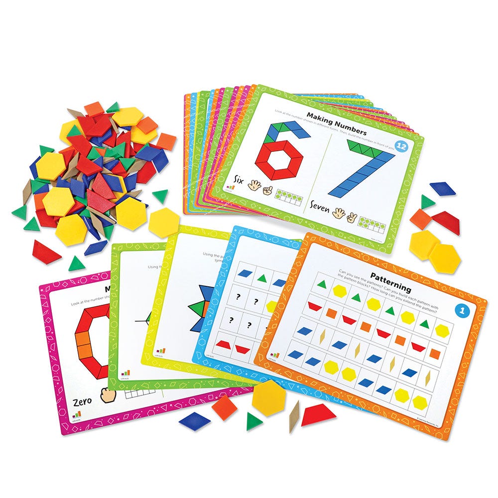 144 Piece Pattern Block Math Activity Set