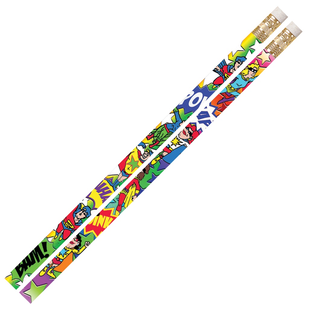 12ct Superheroes Pencils