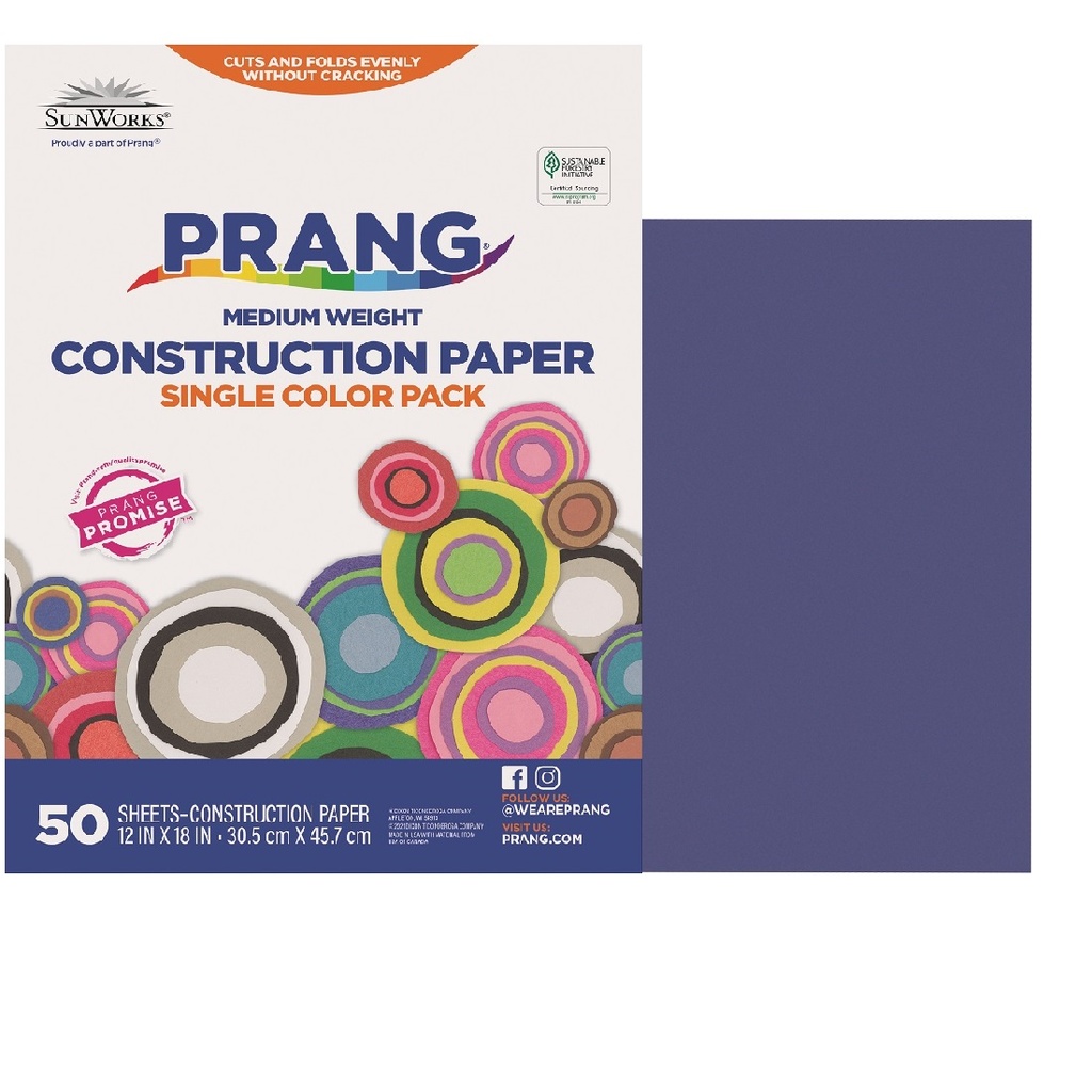 12x18 Blue Sunworks Construction Paper 50ct Pack