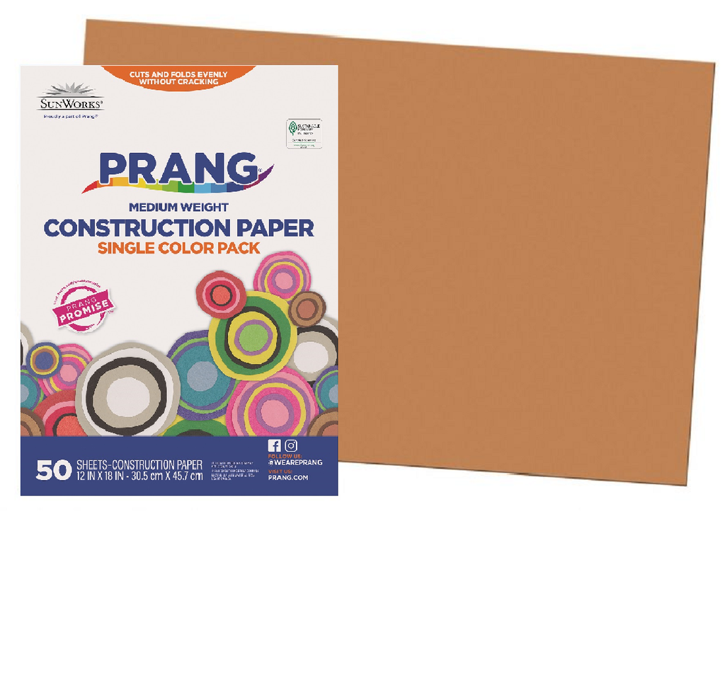 12x18 Brown Sunworks Construction Paper 50ct Pack