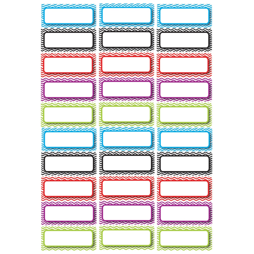 30ct Chevron Magnetic Die-Cut Small Foam Nameplates & Labels