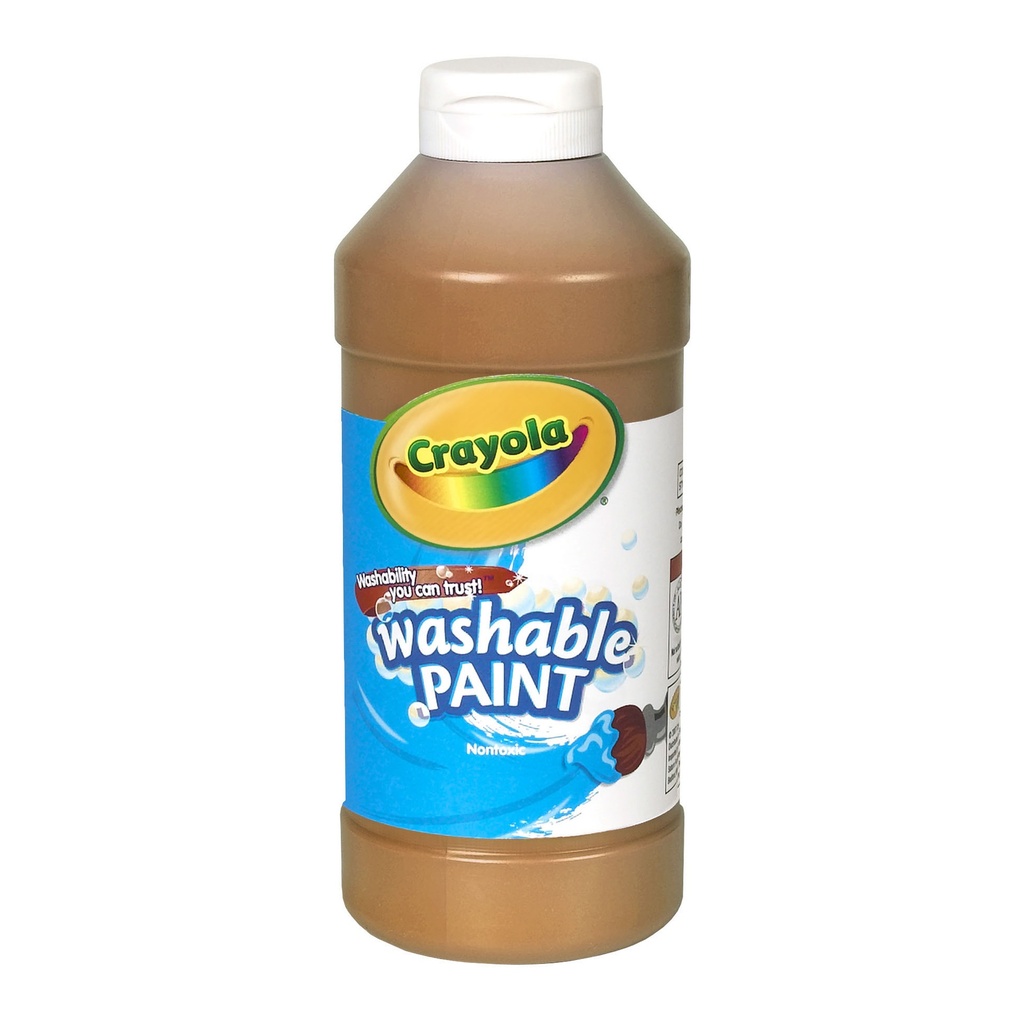 16oz Brown Crayola Washable Paint       Ea